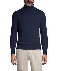 Lands' End Men's Fine Gauge Cashmere Turtleneck Sweater