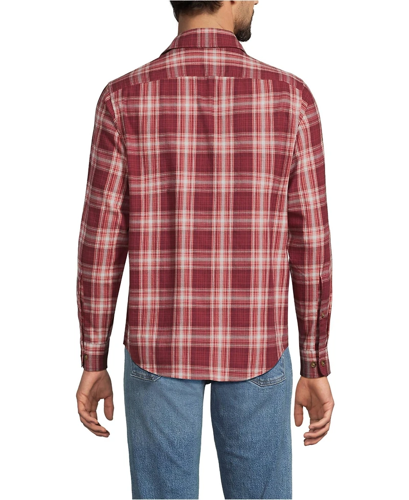 Lands' End Men's Lightweight Coastal Flannel Shirt