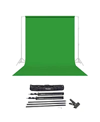 Savage Widetone Seamless Background Paper, 86" wide x 36' Tech Green, #46 - Bundle With Flashpoint 10' Background Support System Air Cushioned,
