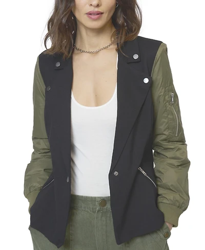 Central Park West Women's Billie Nylon Sleeve Blazer