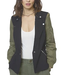 Central Park West Women's Billie Nylon Sleeve Blazer