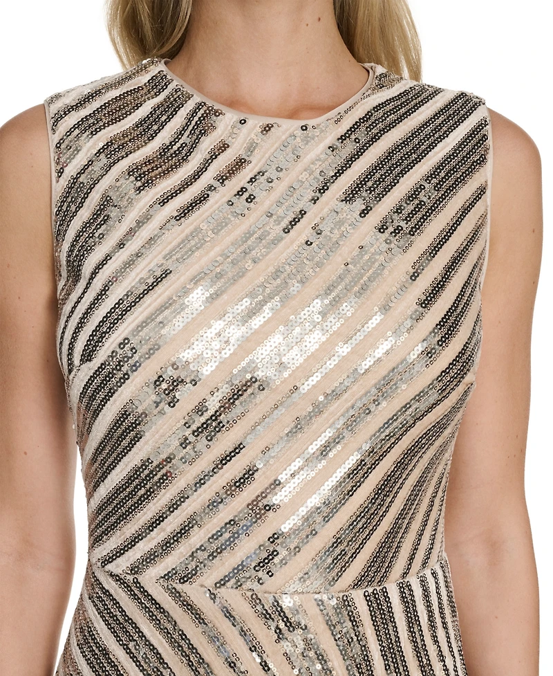 Calvin Klein Women's Sequin Sleeveless Midi Dress