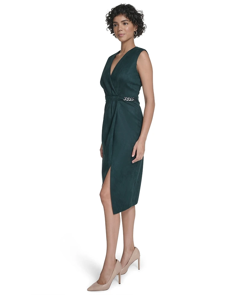 Calvin Klein Women's Side Chain Midi Dress