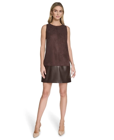 Calvin Klein Women's Crewneck Short Shift Dress