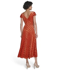 Calvin Klein Women's Flutter Sleeve Midi Dress