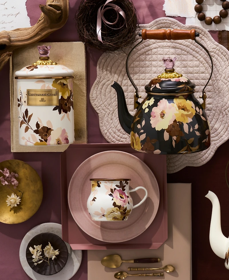MacKenzie-Childs Wild Rose Small Canister