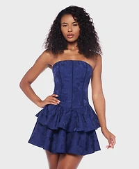 Alex & Sophia Juniors' Strapless Petal Dress