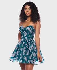 B Darlin Juniors' Strapless Short Dress