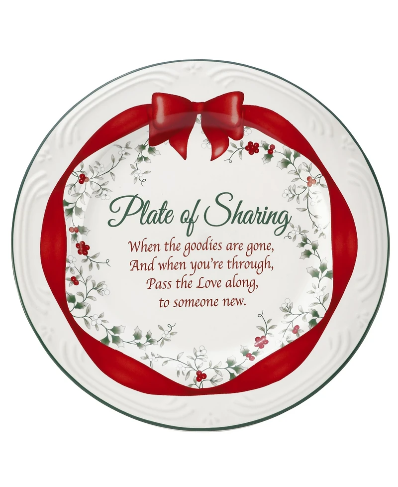 Winterberry Red Ribbon Sharing Plate