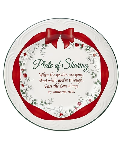 Winterberry Red Ribbon Sharing Plate