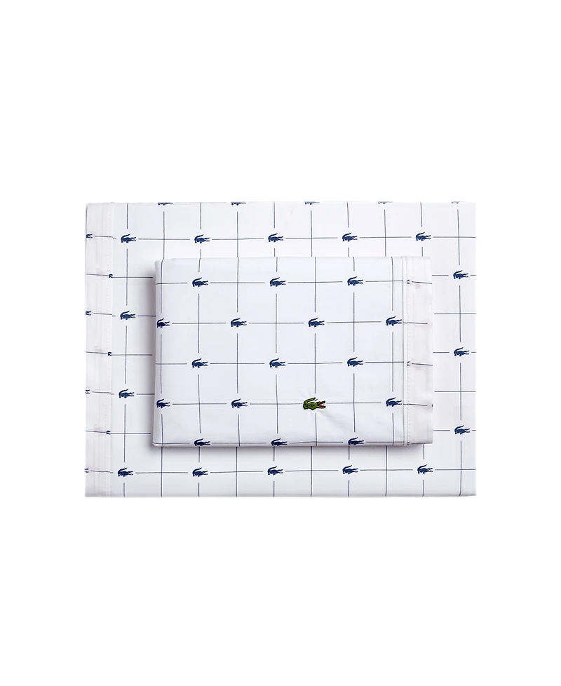 Lacoste Slice 200-Thread Count Cotton -Pc. Sheet Set