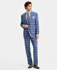 Tayion Collection Mens Classic Fit Fit Navy Suit Separates Jacket Pants