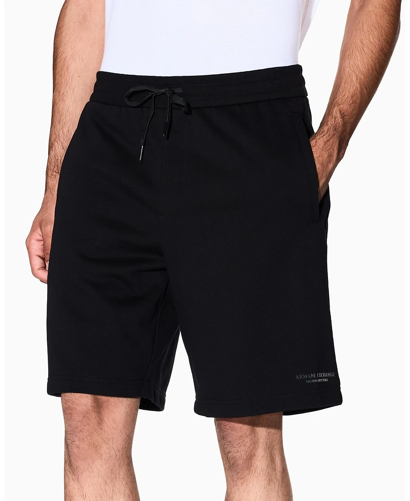 A|X Armani Exchange Men's Milan Ny Fleece Shorts