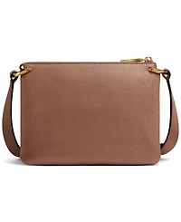 Donna Karan New York Glenwood Zippered Leather Crossbody with Tassel Detail