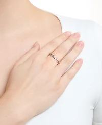 Macy's 2-Piece Cubic Zirconia Stackable Ring Set (0.15 ct. t.w.) in Sterling Silver