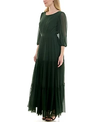 Taylor Women's Scoop Neck Tiered A-Line Dress