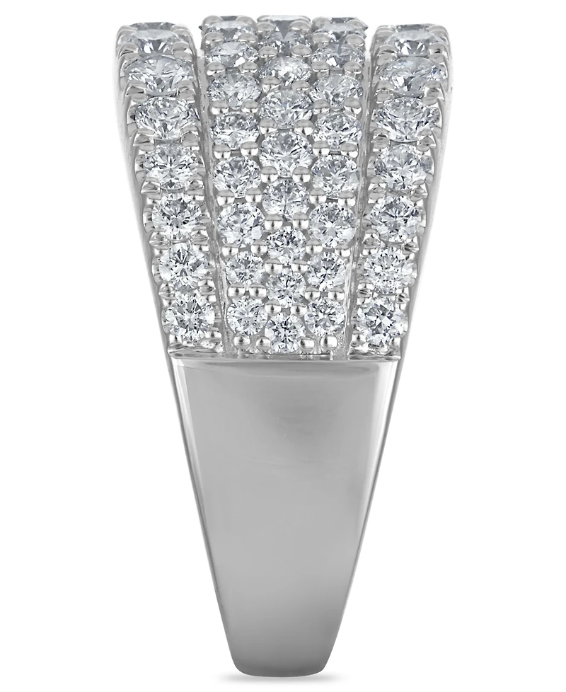 Diamond 5-Row Pave Band Ring (2 ct. t.w.) in 14k White Gold