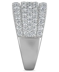 Diamond 5-Row Pave Band Ring (2 ct. t.w.) in 14k White Gold