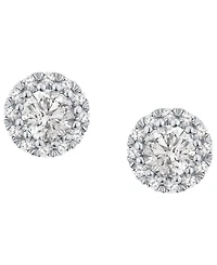 Diamond Halo Stud Earrings (1 ct. t.w.) in 14K White Gold