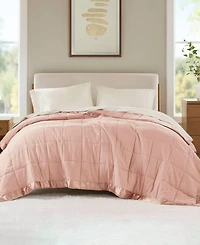 Madison Park Windom Lightweight Down Alternative Satin Trim Blanket