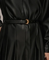 Donna Karan New York Women's Button Front Midi Dress