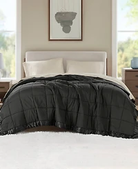 Madison Park Windom Lightweight Down Alternative Satin Trim Blanket