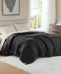 Madison Park Windom Lightweight Down Alternative Satin Trim Blanket