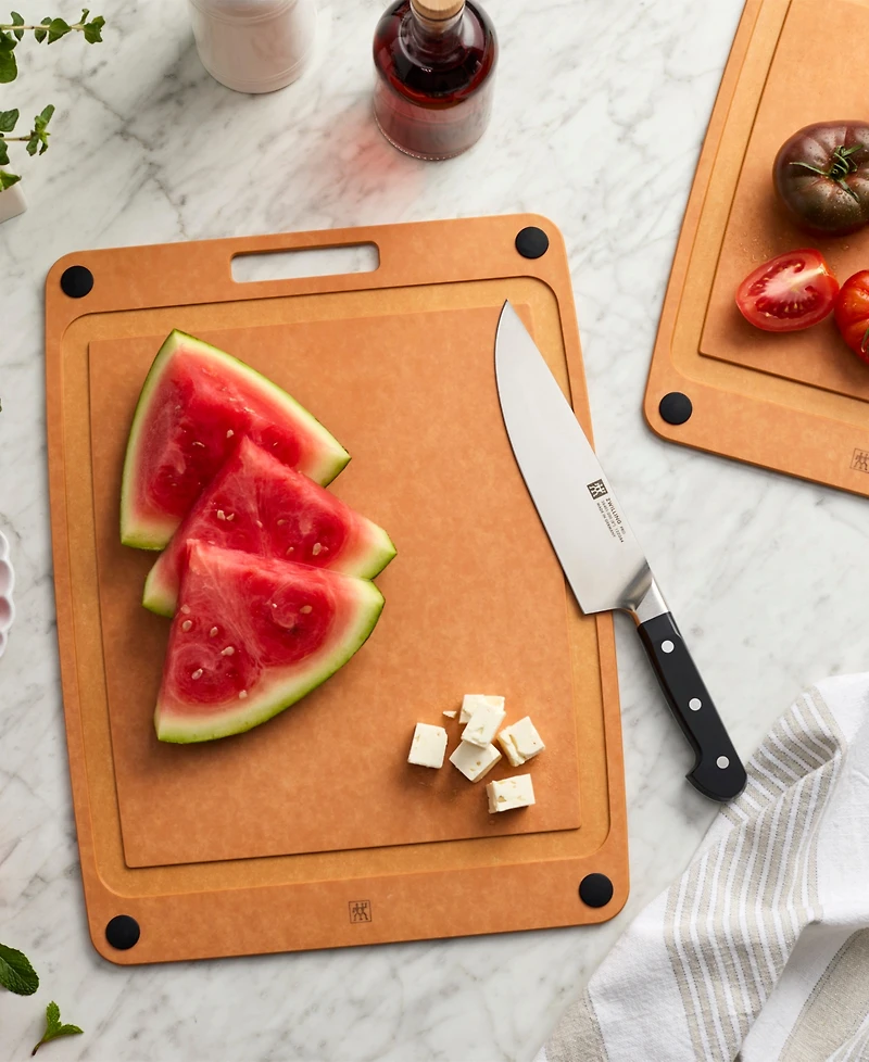 Zwilling Plant Fiber 17x13" Natural with Juice Grooves and Silicone Feet Cutting Board