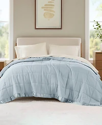 Madison Park Windom Lightweight Down Alternative Satin Trim Blanket