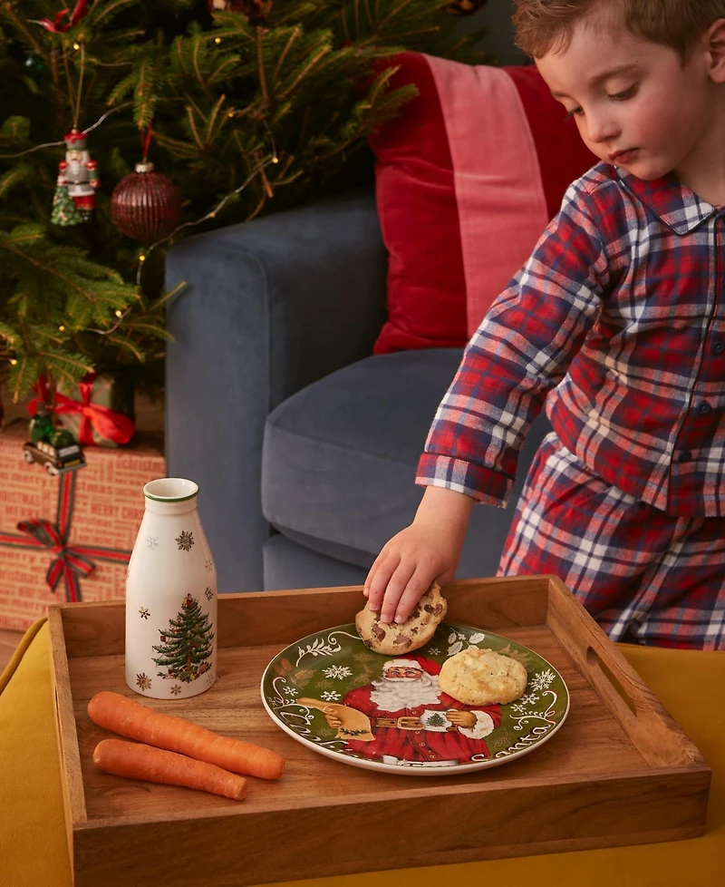 Spode Christmas Tree Cookies for Santa Plate & Bottle