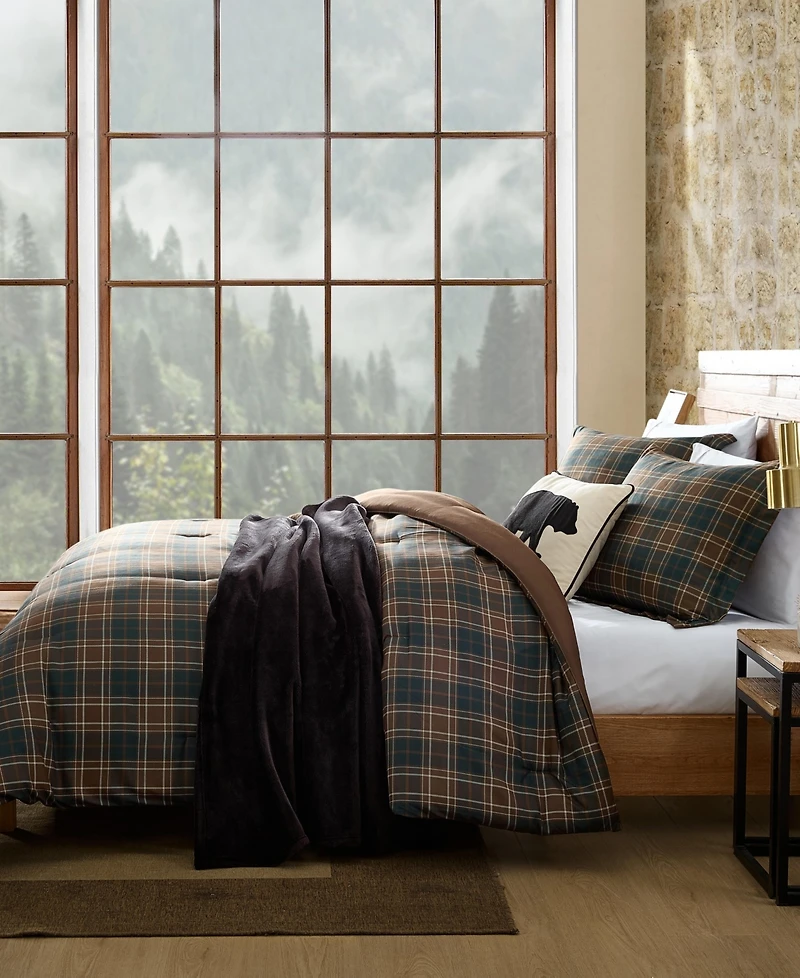 Eddie Bauer Huntley Plaid Microfiber -Pc. Comforter Set