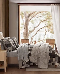 Eddie Bauer Antique Cotton Reversible -Pc. Quilt Set