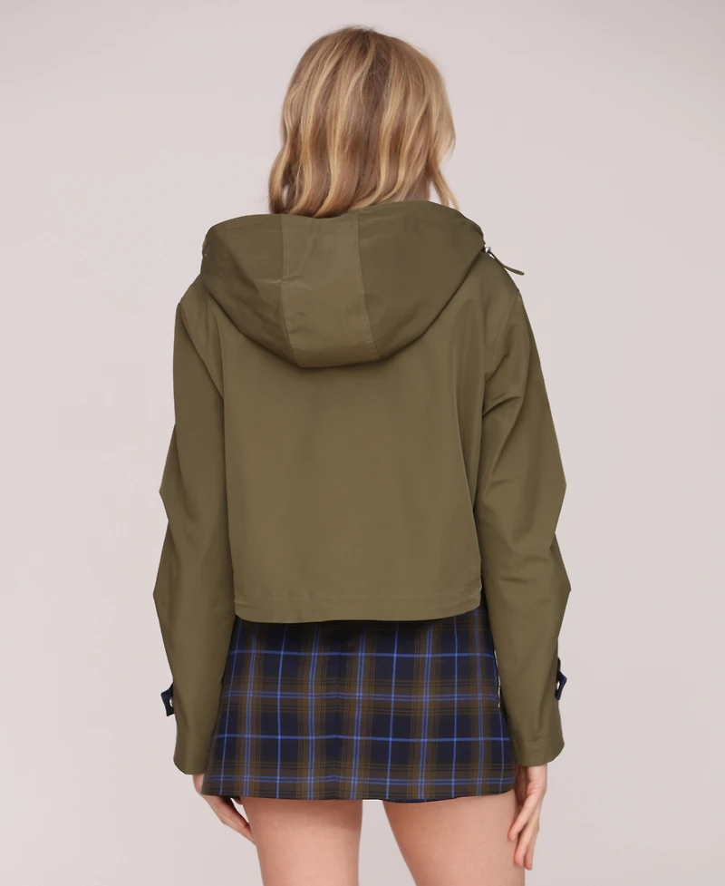 Avec Les Filles Women's Cropped Oversized Anorak Jacket