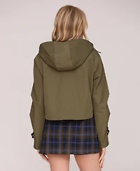 Avec Les Filles Women's Cropped Oversized Anorak Jacket