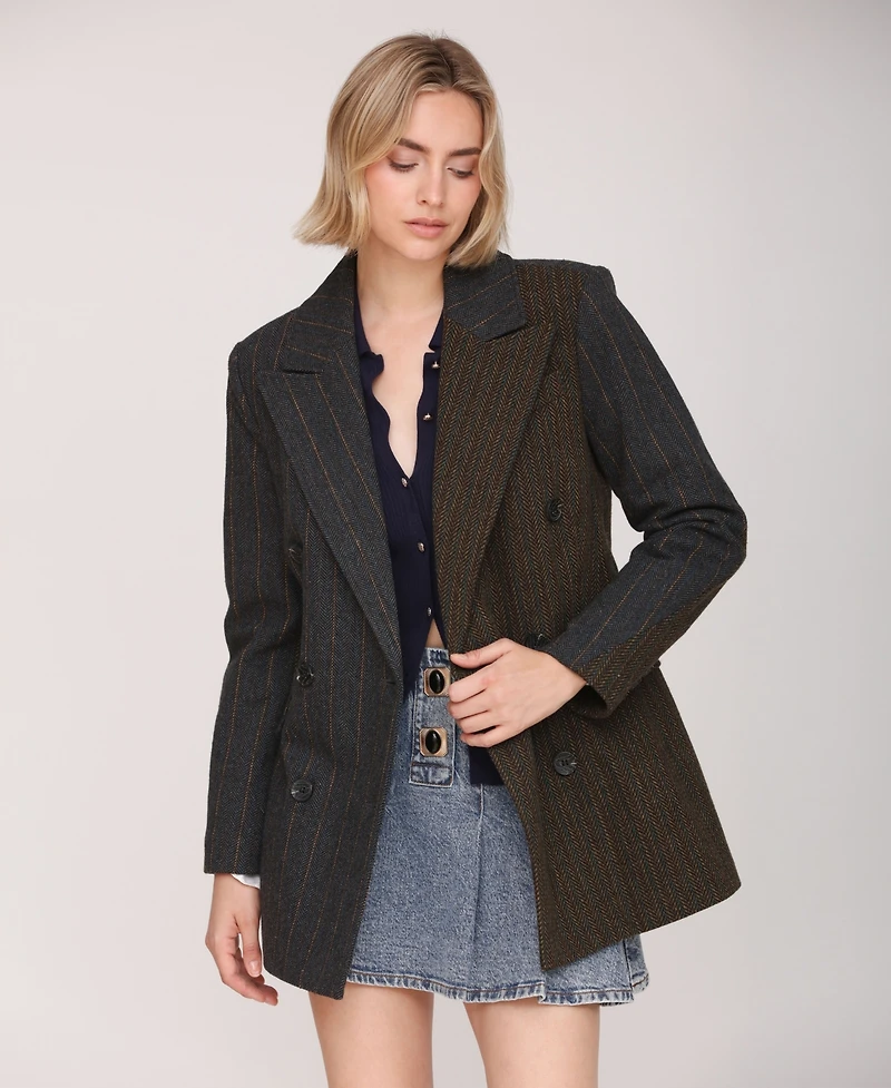 Avec Les Filles Women's Collar Jacket