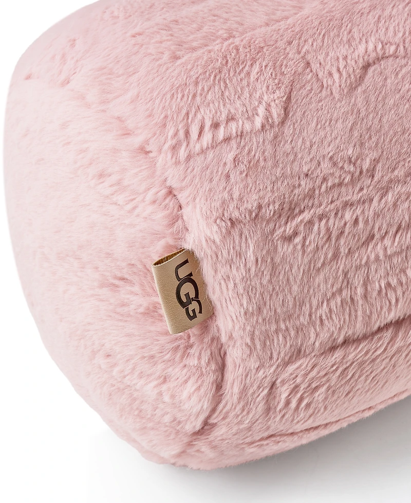 Ugg Valor Carved Faux-Fur Bolster Decorative Pillow, 8" x 26"