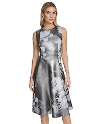 Calvin Klein Women's Foil Fit & Flare Dress