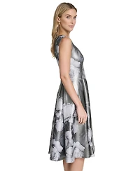 Calvin Klein Women's Foil Fit & Flare Dress
