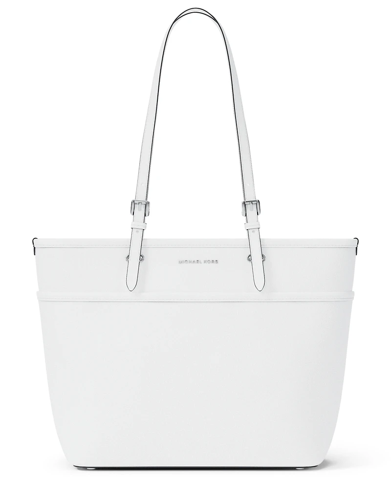 Michael Kors Medium Leather Top Zip Pocket Tote