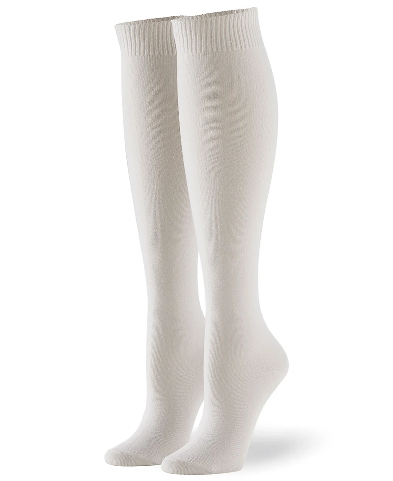 Hue Women's Flat Knit Knee High Socks 3 Pair Pack