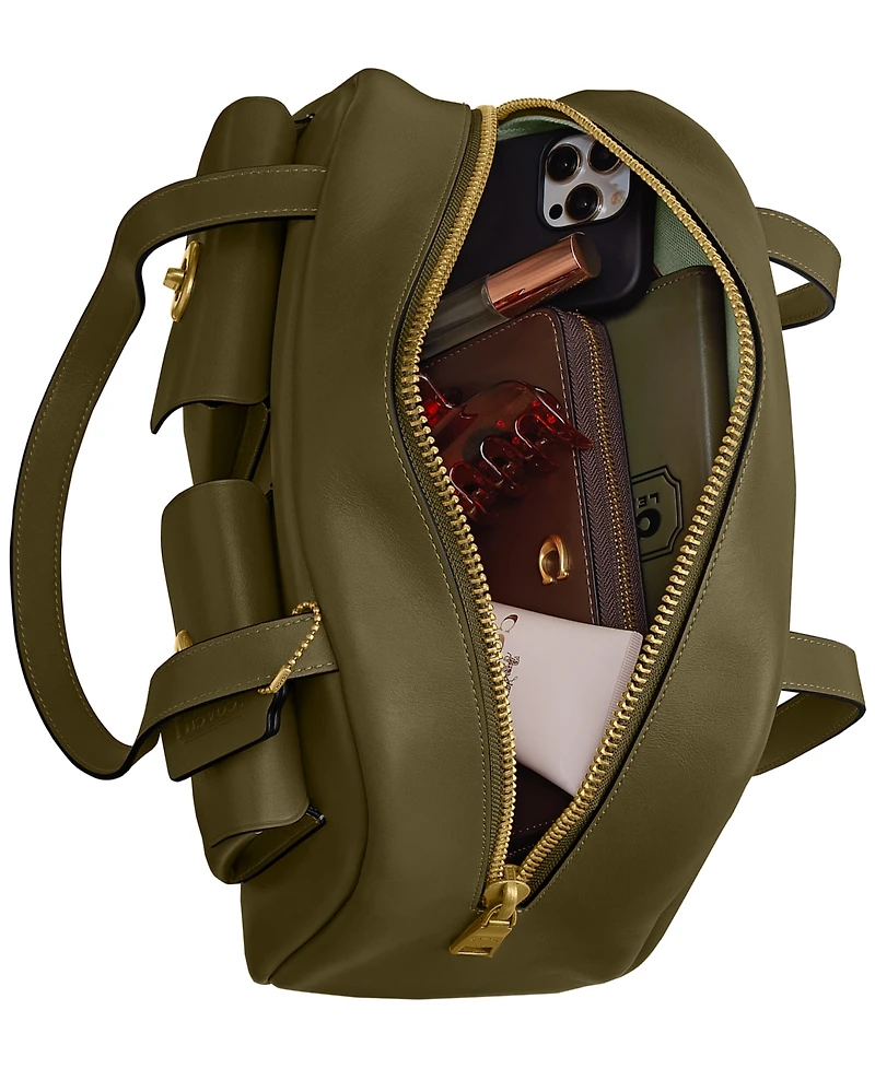 Coach Originals Twin Turnlock Medium Waxed Leather Bag