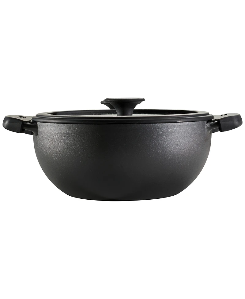 Tramontina Utsava Pre-Seasoned Cast Iron 3.9-Quart Kadai with Lid
