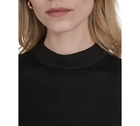 Eliza J Petite Mock Neck Dress