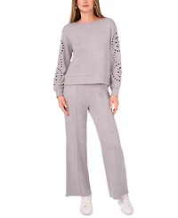 Vince Camuto Women's Crewneck Sweatshirt with Eyelets
