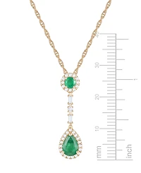 Macy's Ruby (1-1/6 ct. t.w.) and Diamond (1/4 18" Lariat Necklace 14k Gold