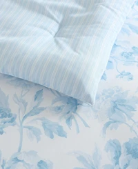 Laura Ashley Anja Textured Toile Washed Microfiber 7-Pc. Comforter Set