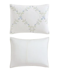 Laura Ashley Floral Embroidery Cotton -Pc. Quilt Set