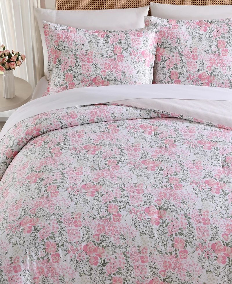 Laura Ashley Heather Garden 3-Pc. Comforter Set, King