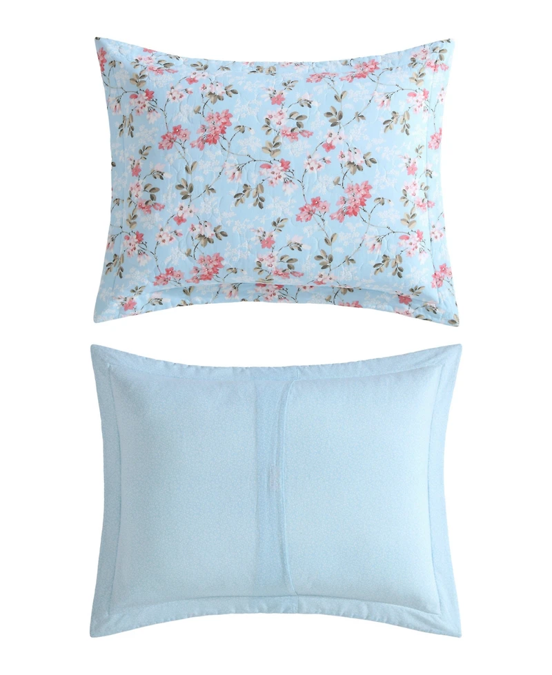 Laura Ashley Blissful Dream Cotton 3-Pc. Quilt Set, King
