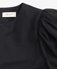 On 34th Woven Puff-Sleeve Top, Macy's Exclusive